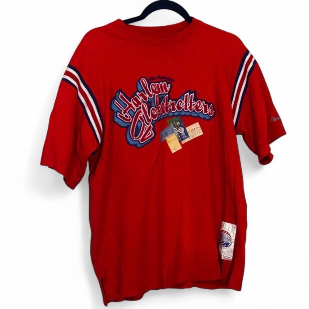 Vintage Platinum Fubu The Harlem Globetrotters Red Cotton Tee Shirt, T-Shirt Top